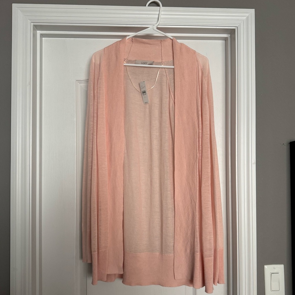 LOFT Women's Soft Pink Cardigan